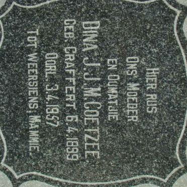 COETZEE Dina J.J.M. nee CRAFFERT 1899-1957