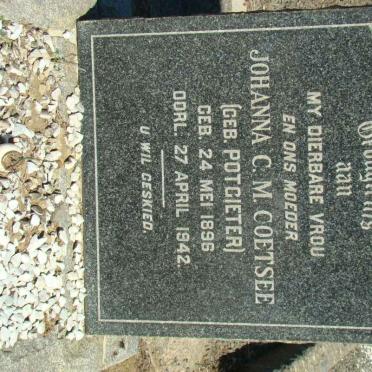 COETSEE Johanna C.M. nee POTGIETER 1896-1942