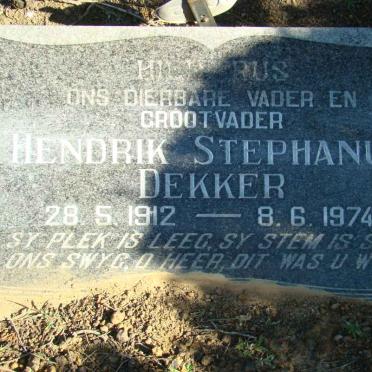 DEKKER Hendrik Stephanus 1912-1974