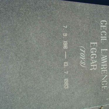 EGGAR Cecil Lawrence 1916-1983