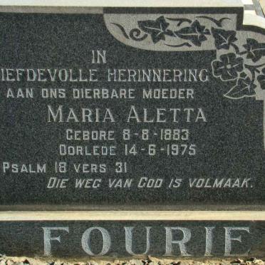 FOURIE Maria Aletta 1883-1975