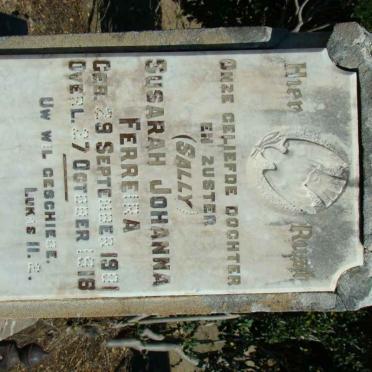 FERREIRA Susarah Johanna 1901-1918