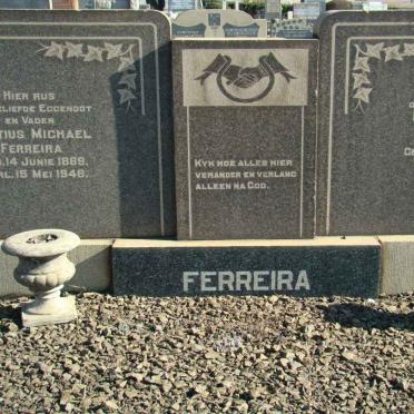 FERREIRA Ignatius Michael 1869-1948 &amp; Maria Isabella DU BUISSON 1875-1951