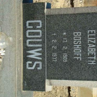 GOUWS Francina Elizabeth nee BOSHOFF 1909-1977