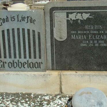GROBBELAAR Maria Elizabeth 1910-1990