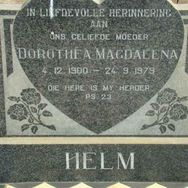 HELM Dorothea Magdalena 1900-1979