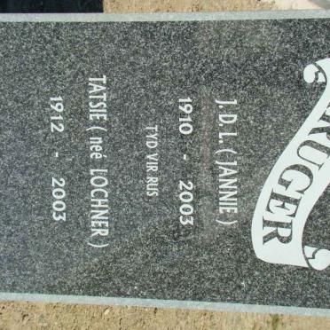 KRUGER J.D.L. 1910-2003 &amp; Tatsie LOCHNER 1912-2003