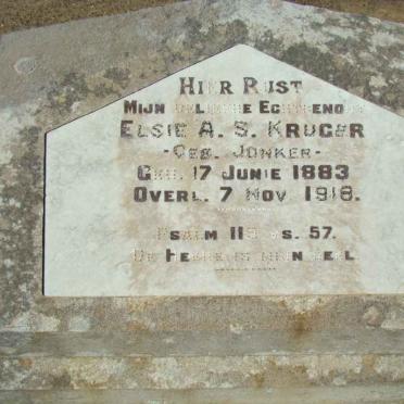 KRUGER Elsie A.S. nee JONKER 1883-1918