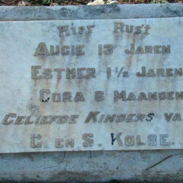 KOLBE Augie :: KOLBE Esther :: KOLBE Cora 