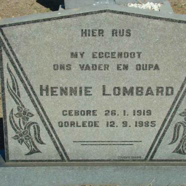 LOMBARD Hennie 1919-1985