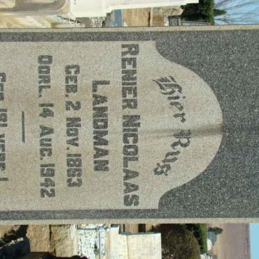 LANDMAN Renier Nicolaas 1863-1942