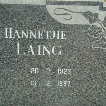 LAING Hannetjie 1923-1997
