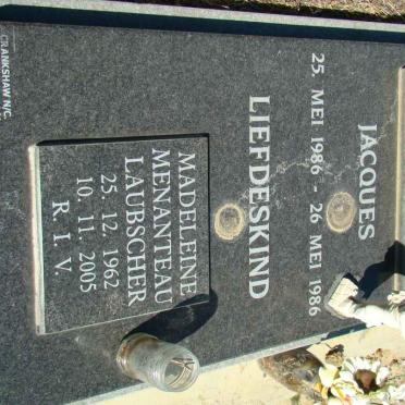 LAUBSCHER Madelein Menantau 1962-2005 :: LAUBSCHER Jacques 1986-1986