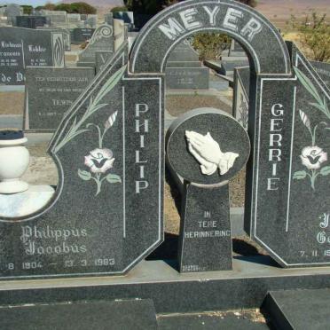 MEYER Philippus Jacobus 1904-1983 &amp; Jacomina Gertruida 1910-2003