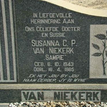NIEKERK Susanna C.P., van 1943-1965