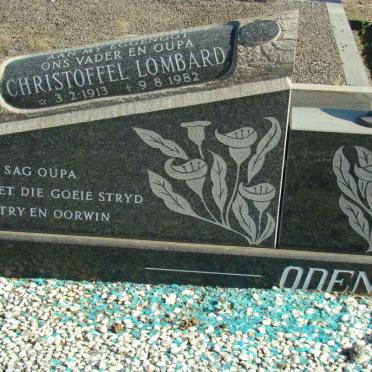 ODENDAAL Christoffel Lombard 1913-1982