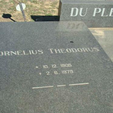 PLESSIS Cornelius Theodorus, du 1905-1979