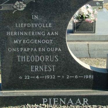 PIENAAR Theodorus Ernest 1932-1981