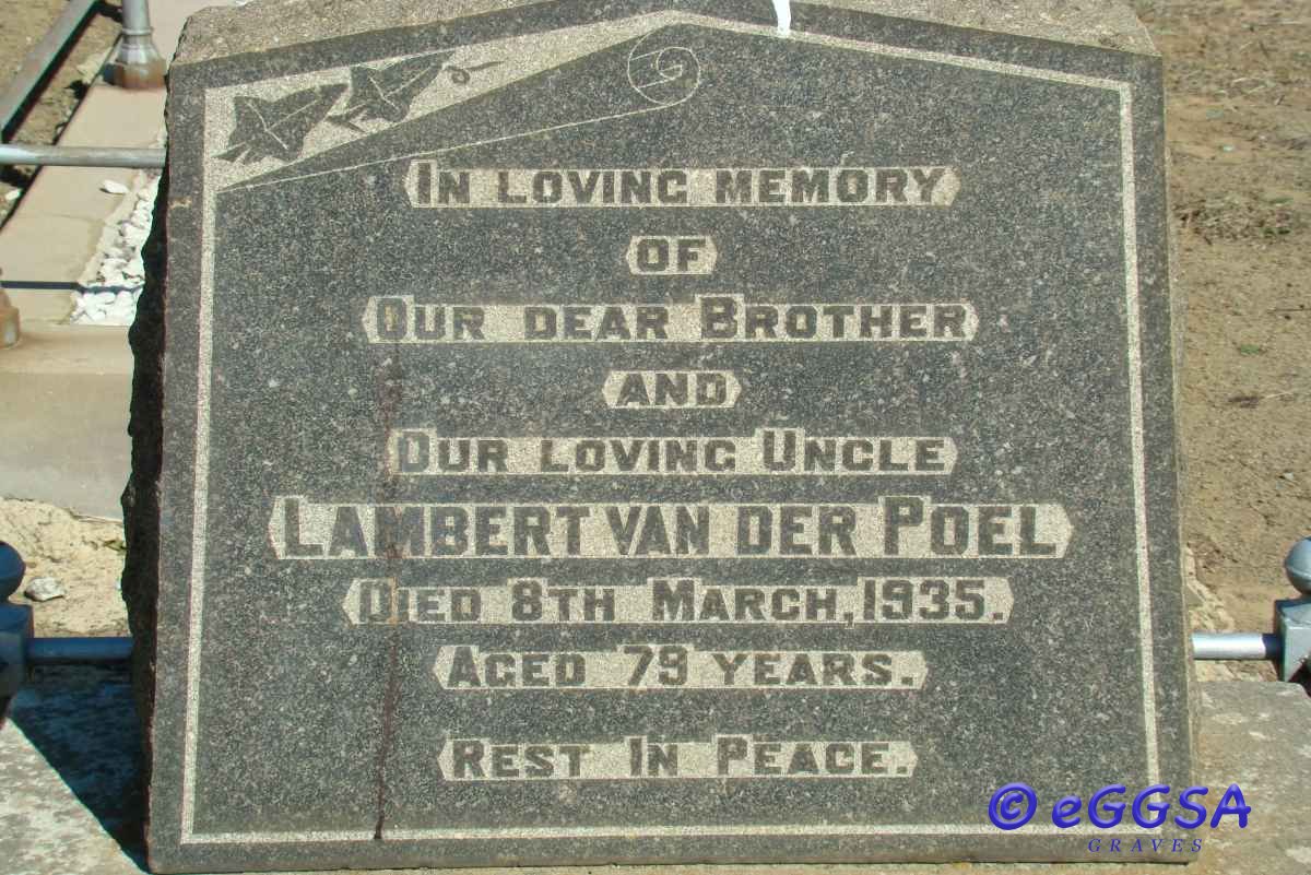 POEL Lambert, van der -1935