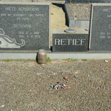 RETIEF Hendrik 1888-1973 &amp; Chrissie 1908-1978