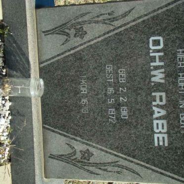 RABE O.H.W. 1910-1972