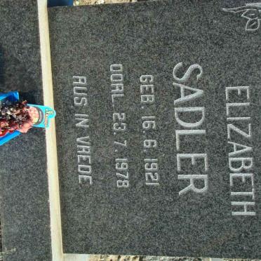 SADLER Susanna Elizabeth 1921-1978