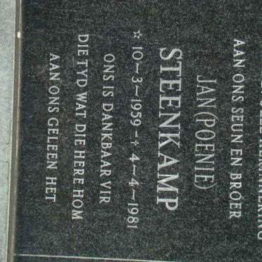 STEENKAMP Jan 1959-1981