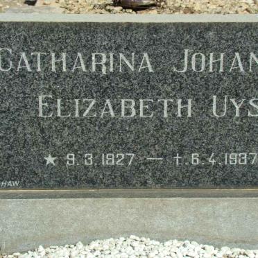 UYS Catharina Johanna Elizabeth 1927-1937