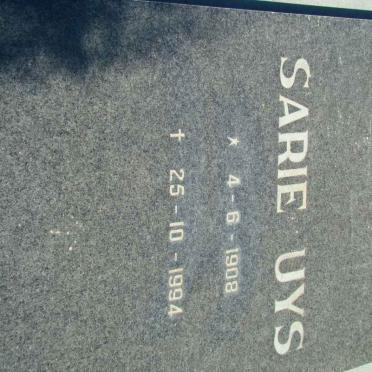 UYS Sarie 1908-1994