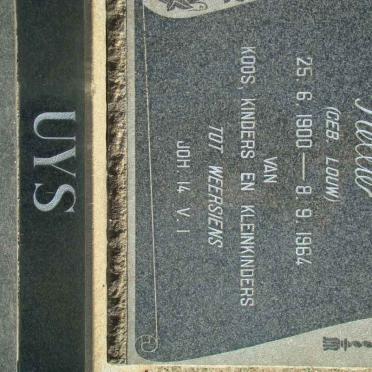 UYS Nellie nee LOUW 1900-1964