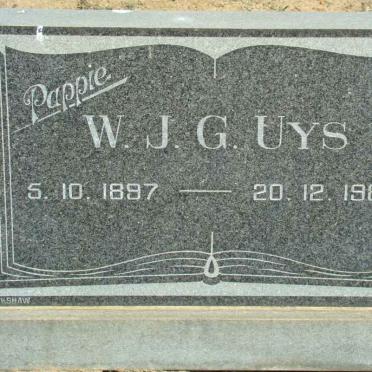 UYS W.J.G. 1897-1985
