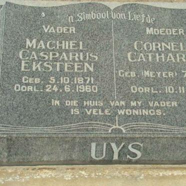 UYS Machiel Casparus Eksteen 1871-1960 &amp; Cornelia Catharina MEYER 1875-1959