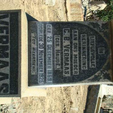VERMAAS G.B. nee NAUDE 1869-1925