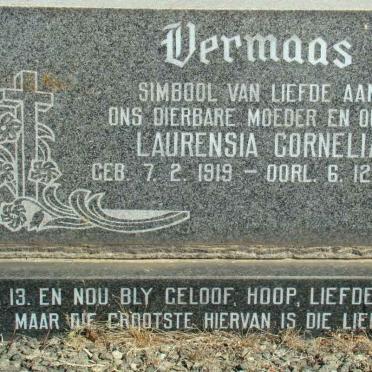 VERMAAS Laurensia Cornelia 1919-1975