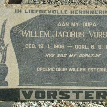 VORSTER Willem Jacobus 1908-1966