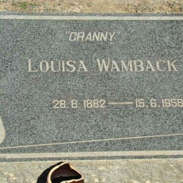 WAMBACK Louisa 1882-1958
