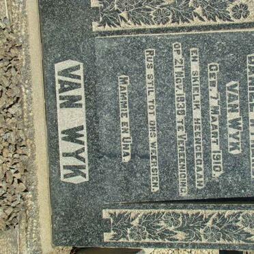 WYK Daniel Wynand, van 1910-1938