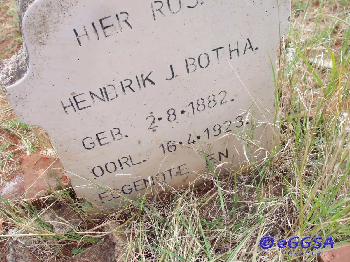 BOTHA Hendrik J. 1882-1923