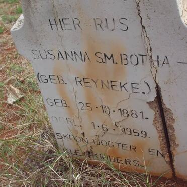 BOTHA Susanna S.M. nee REYNEKE 1881-1959