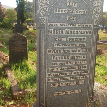 BESTER Maria Magdalena nee GREGORY 1848-1915