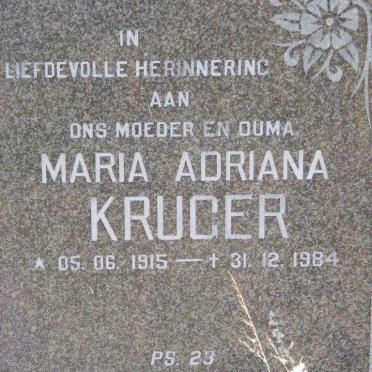KRUGER Maria Adriana 1915-1984