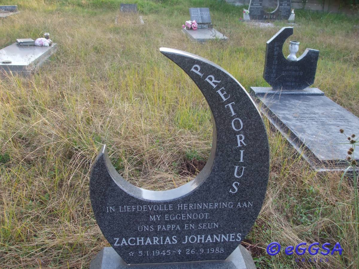 PRETORIUS Zacharias Johannes 1945-1988