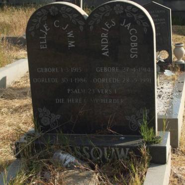 ROSSOUW Andries Jacobus 1914-1991 &amp; Ellie C.J.W.M. 1915-1986