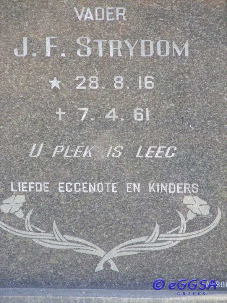 STRYDOM J.F. 1916-1961