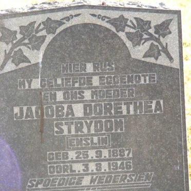 STRYDOM Jacoba Dorethea nee ENSLIN 1887-1946