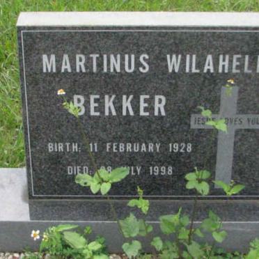 BEKKER Martinus Wilahelm 1928-1998