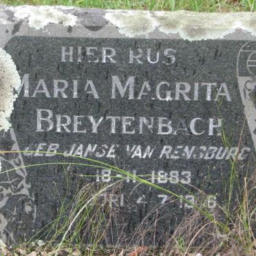 BREYTENBACH Maria Magrita nee Janse van RENSBURG 1883-19?6