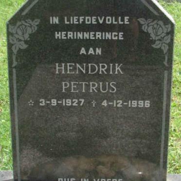 BOTHA Hendrik Petrus 1927-1996