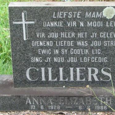 CILLIERS Anna Elizabeth 1928-1986
