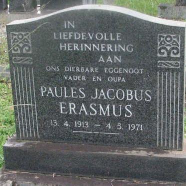 ERASMUS Paules Jacobus 1913-1971